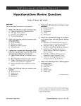 Hypothyroidism: Review Questions
