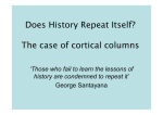 Does History Repeat Itself? The case of cortical columns