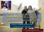 Health and Medical Evacuation Planning for Communities