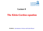 The Klein-Gordon equation