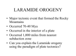 Notes: Laramide orogeny