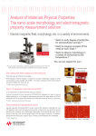 Analysis of Materials Physical Properties The nano-scale