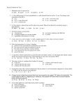 Practice Problems for Test 2 1. Momentum may be expressed in: A