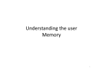Understanding the user Memory