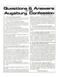 The Augsburg Confession - Church Matters Solutions