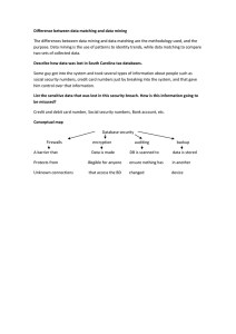 Difference between data matching and data mining