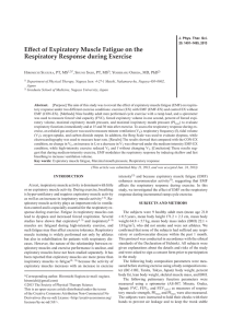 Effect of Expiratory Muscle Fatigue on the Respiratory Response