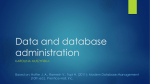 Data administration