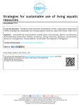 Strategies for sustainable use of living aquatic resources