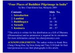 Four Places of Buddhist Pilgrimage in India