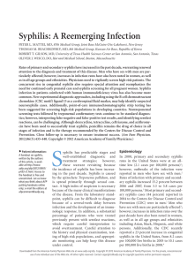 Syphilis: A Reemerging Infection