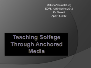 Teaching Solfege Through Anchored Media