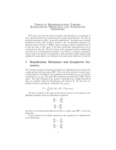 Hamiltonian Mechanics and Symplectic Geometry