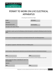 Permit Live Elecrical Form