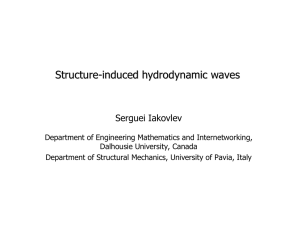 Structure-induced hydrodynamic waves