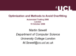 Optimization and methods to avoid overfitting