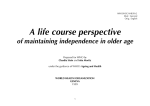 A life course perspective - World Health Organization