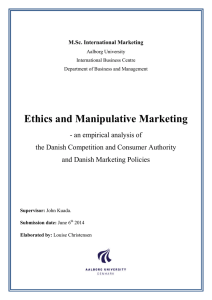 Ethics and Manipulative Marketing