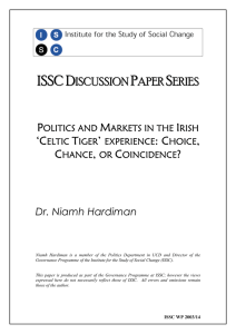 Politics and Markets in the Irish Celtic Tiger Experience: Choice