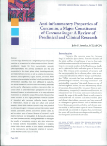 Anti-inflammatory Properties of Curcumin, a Major Constituent