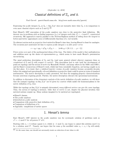 Comparison with classical presentations of p