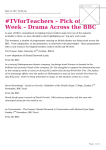 #TVforTeachers – Pick of the Week – Drama Across the BBC