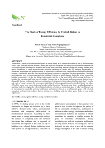 The Study of Energy Efficiency by Central Atrium in Residential