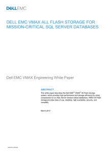 Dell EMC VMAX All Flash Storage for Mission Critical SQL Server