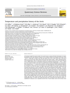 Temperature and precipitation history of the Arctic