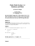 Finite Math Section 1_4 Solutions and Hints
