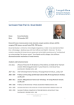 Curriculum Vitae Prof. Dr. Bruce Beutler