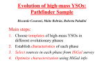 Evolution of high-mass YSOs: Pathfinder Sample