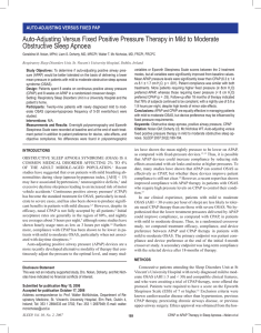 Auto-Adjusting Versus Fixed Positive Pressure Therapy in