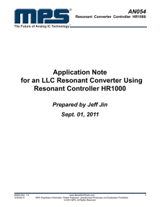 Application Note for an LLC Resonant Converter Using