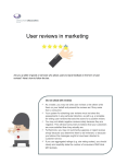 User reviews in marketing Are you a seller of goods or services who