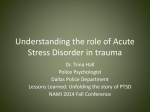 Understanding the role of Acute Stress Disorder in
