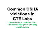 Common Areas of Concern in CTE Labs
