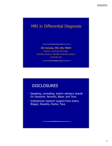 MRI in Differential Diagnosis - Consortium of Multiple Sclerosis