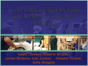 BARIATRIC SURGERY FOR TREATMENT OF TYPE 2 DIABETES