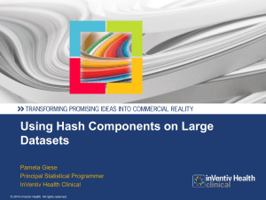 Using Hash Components