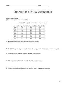 Chapter 15 Review Worksheet - TJ