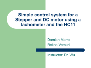 Simple control system for a Stepper and DC motor using a