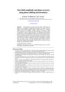 Near-field amplitude and phase recovery using phase