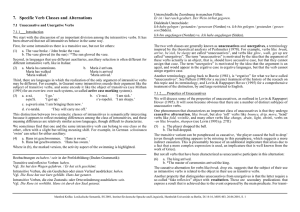 7. Specific Verb Classes and Alternations - Humboldt