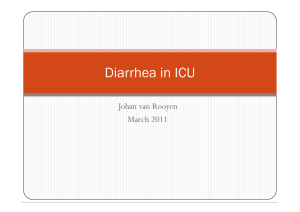 Van Rooyen 8 March 2011 Diarrhea in ICU1