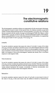 19. The electromagnetic constitutive relations