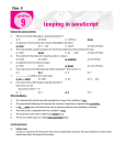 Looping in Javascript
