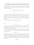 1 Modelling borrowing constraints in Bewley models