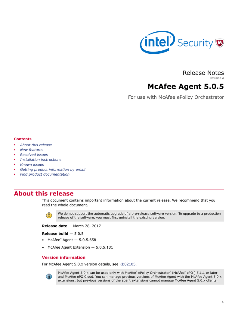 mcafee agent install for mac