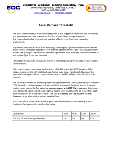 Electro Optical Components, Inc. Laser Damage Threshold